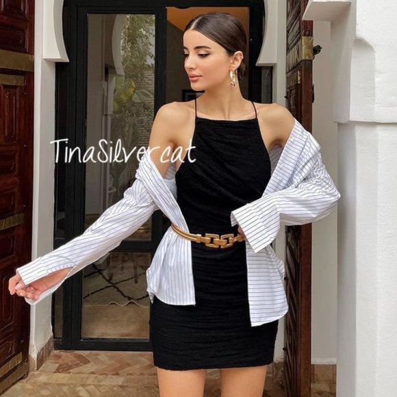 BLOGGER'S FAVE! Zara Gold Metal Belt NWT - Picture 3 of 17